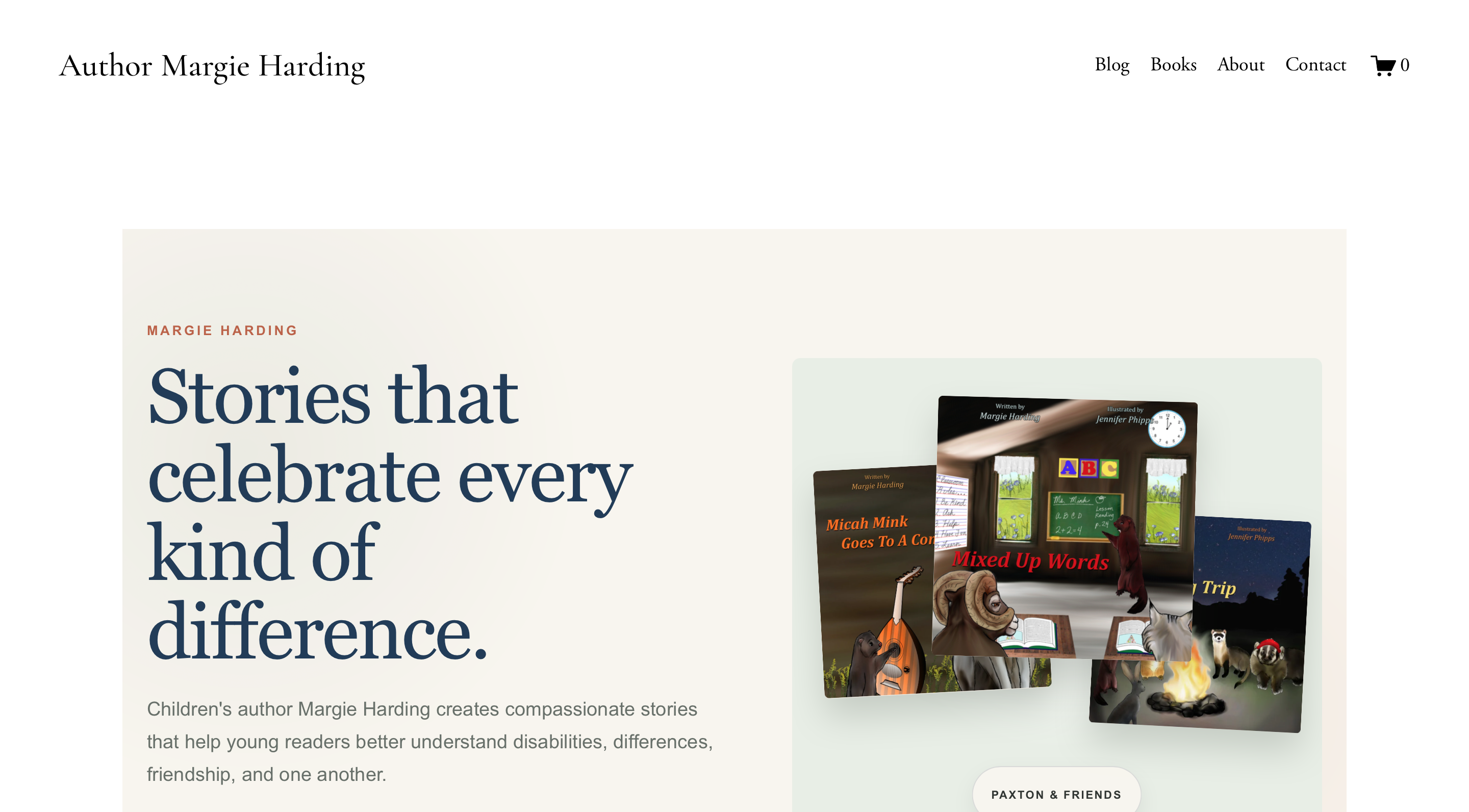 Margie Harding author website homepage